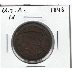 1848 USA 1 Cent