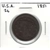 Image 1 : 1851 USA 1 Cent
