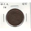 Image 1 : 1851 USA 1 Cent