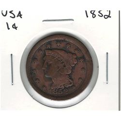 1852 USA 1 Cent