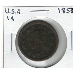 1853 USA 1 Cent