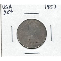 1853 USA 25 Cent