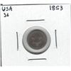 Image 1 : 1853 USA 3 Cent