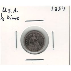 1854 USA 1/2 Dime