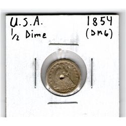 1854 USA 1/2 Dime