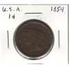 Image 1 : 1854 USA 1 Cent