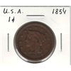 Image 1 : 1854 USA 1 Cent