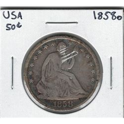 1858-O USA 50 Cent