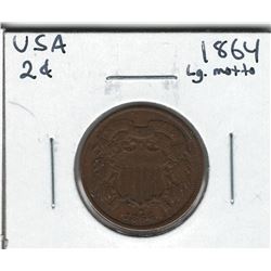 1864 USA 2 Cent