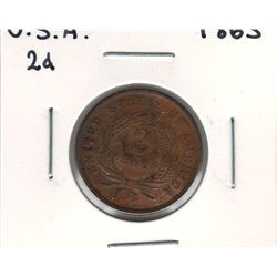 1865 USA 2 Cent