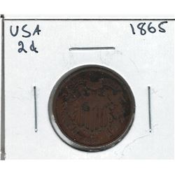 1865 USA 2 Cent