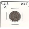 Image 1 : 1865 USA 3 Cent