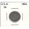 Image 1 : 1866 USA 3 Cent