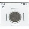 Image 1 : 1867 USA 3 Cent