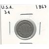 Image 1 : 1867 USA 3 Cent