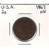 Image 1 : 1867 USA 2 Cent