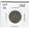 Image 1 : 1868 USA 5 Cent