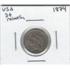Image 1 : 1874 USA 3 Cent