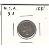 Image 1 : 1881 USA 3 Cent