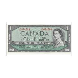 1954 Canada 1 Dollar Note