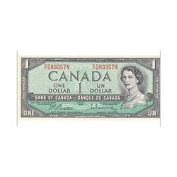 1954 Canada 1 Dollar Note