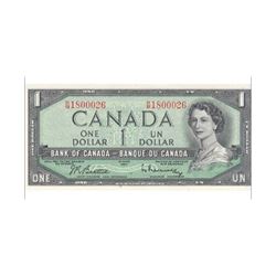 1954 Canada 1 Dollar Note