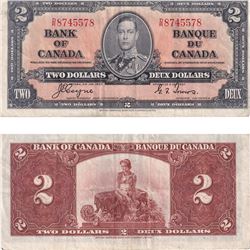 1937 Canada 2 Dollar Note