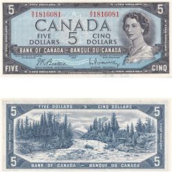 1954 Canada 5 Dollar Note