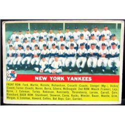 1956 TOPPS #251 YANKEES TEAM CARD VGEX