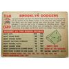 Image 3 : 14-1956 TOPPS TEAM CARDS: #166 DODGERS