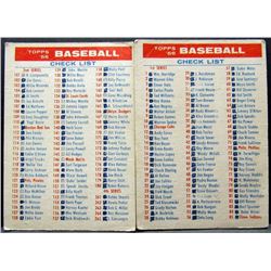 1956 TOPPS CHECKLIST 1/3 & 2/4 MARKED