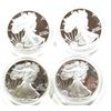 Image 1 : 4- PROOF AMERICAN SILVER EAGLES- 1986, 1987, 2004,