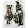 Image 1 : STERLING CAT NECKLACE AND PIN