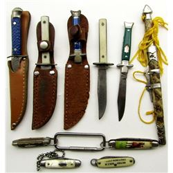 LOT OF 10 MINI KNIVES: