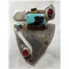 Image 1 : NAVAJO STERLING PENDANT WITH TURQUOISE &