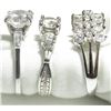 Image 1 : 3-BLING RINGS WITH CZ STONE ACCENTS LOOK NEW!
