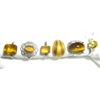 Image 1 : 6-STERLING BLING RINGS WITH TIGER EYE,