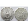 Image 2 : 1992 & 2000 AMERICAN SILVER EAGLES