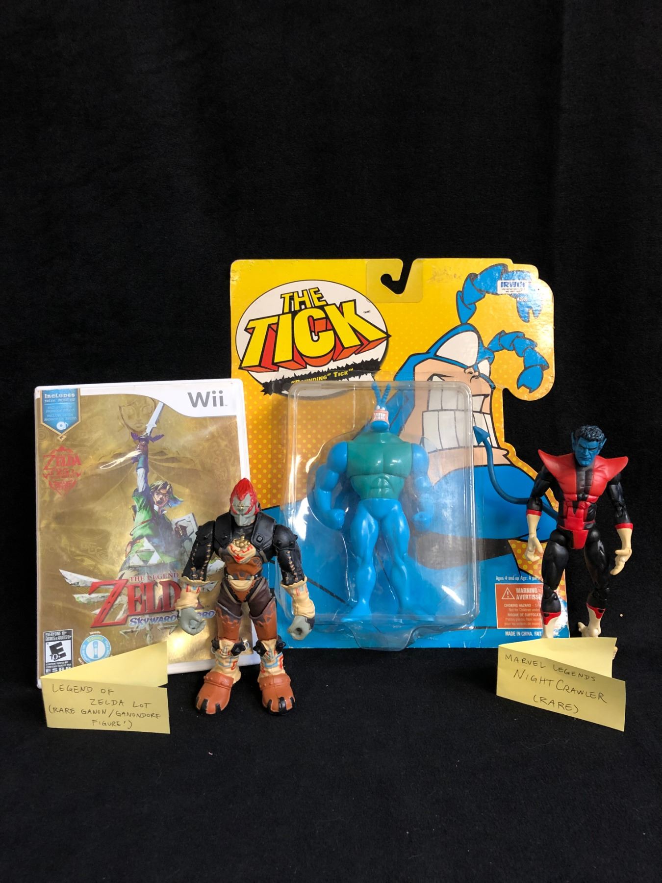 TOY FIGURES LOT (LEGENDS OF ZELDA/ MARVEL LEGENDS) **RARE**