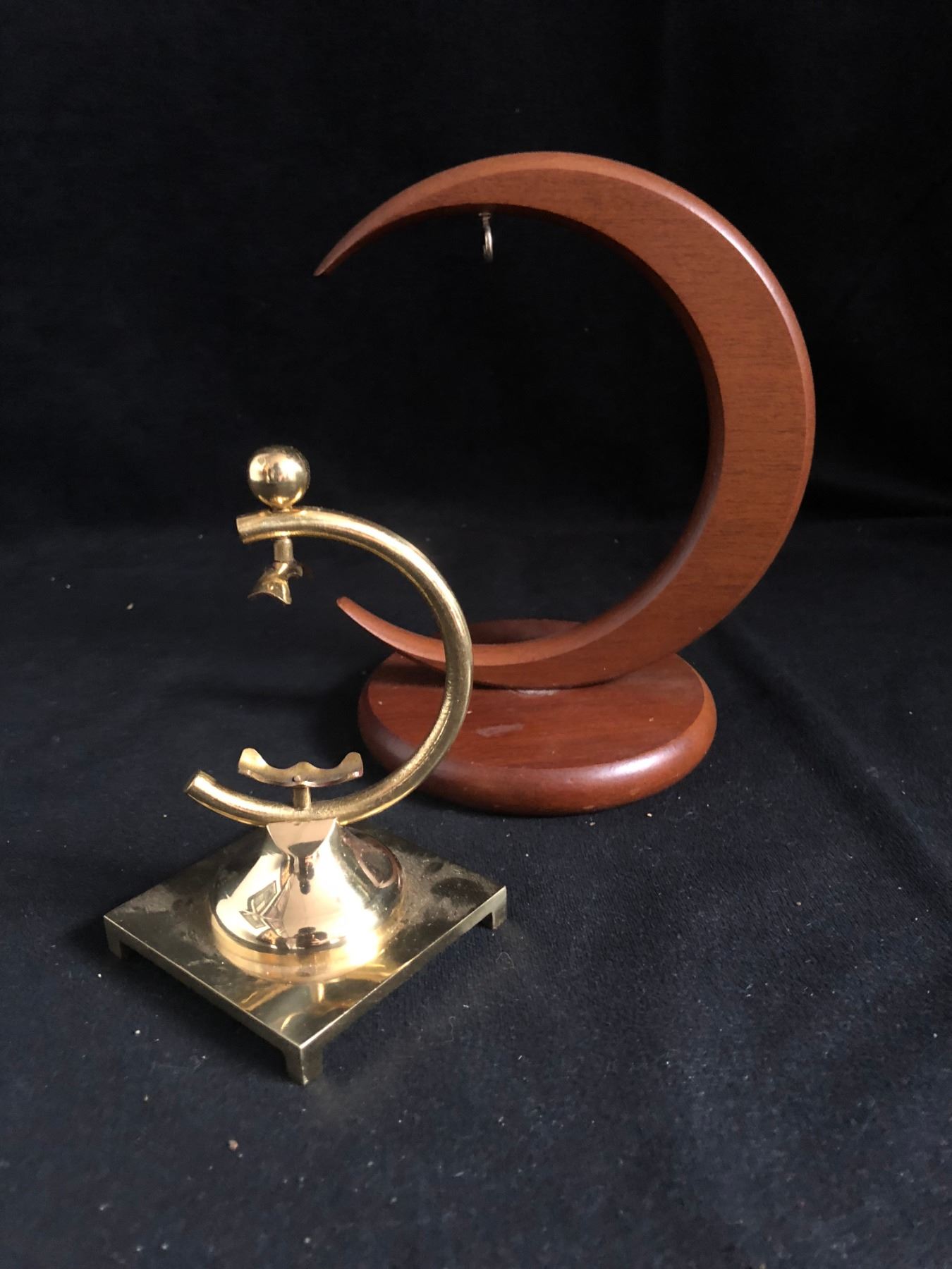 Moon shaped pocket watch hanger ,pocket watch holder hanger