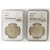 Image 1 : TWO NGC MS64 MORGAN DOLLARS: