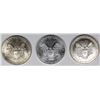 Image 2 : THREE AMERICAN SILVER EAGLES