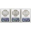 Image 2 : Lot of 1982Mo/1983Mo/1985Mo Mexico Libertad Onza Silver Coins NGC MS66