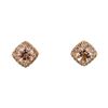 Image 1 : 1.00 ctw Morganite and Diamond Earrings - 14KT Rose Gold