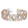 Image 1 : 18k Three Tone Gold 7.54CTW Diamond Bracelet, (VS1-VS2/F-G/Fan-yel)