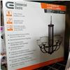 Image 2 : COMMERCIAL ELECTRIC 5 LIGHT CHANDELIER AND SUCTION CUP GRAB BAR