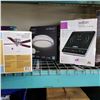Image 1 : SALTON PORTABLE INDUCTION COOKTOP 8-17, LED LIGHT FIXTURE AND HAMPTON BAY