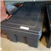 Image 2 : PLASTIC STORAGE BOX AND TOTE W/ BUILT IN LID