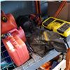 Image 1 : ELECTRIC CHAINSAW SPRAYER, TOOL BOX, AND JERRY CANS