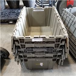 5 LARGE INTERLOCKING TOTES